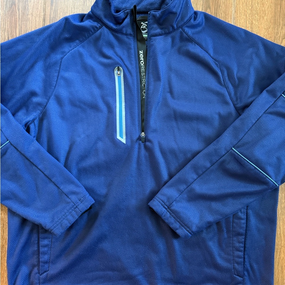 Zero Restriction Navy Quarter-Zip Pullover - men’… - image 2